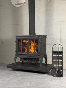 Poêle à <span class=keywords><strong>bois</strong></span> en <span class=keywords><strong>fonte</strong></span> PANSEE, design traditionnel, chauffage et décoration, installation autonome, garantie 5 ans, modèle LS710 - Product Image 1