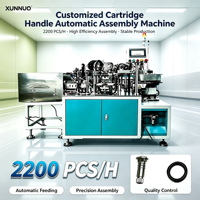 Ligne d'assemblage de poignées de vannes haute vitesse XUNNUO personnalisée, alimentation automatique, contrôlée par PLC, entraînée par moteur, 220V, 1 an, 3000W