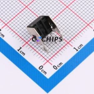 K2-1102AT-A4CW-01 Tactile Switch Through hole Switch Single Pole Single Throw Rectangle Button 2.5N Right Angle Insert - Product Image 2