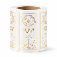 Etiqueta Personalizada para Perfume, Adhesivo Metálico Dorado/Plateado para Botella, Etiqueta Transparente para Frasco de Fragancia/Difusor, Impresión de Etiquetas para Embalaje