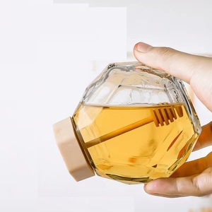 Bình Thủy Tinh Lọ Mật Ong 250G 500G Có Que Múc Và Nắp Lọ Thủy Tinh Kín Bình Đựng Mật Ong Trong Suốt Bình Đựng Mật Ong Hình Lục Giác - Product Image 3