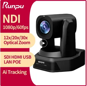 Runpu kilise hizmeti canlı akışı kameralar AI izleme 30X 20X 12X HD1080P PTZ kamera HD MI USB3.0 3G-SDI konferans odası kamera