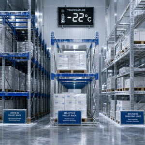 Scaffalature Boxue per Celle Frigorifere: Set Completo di Scaffalature Drive-in per Pallet, Soppalchi e Cantilever Zincati - Soluzione Completa per Stoccaggio Congelati - Product Image 1