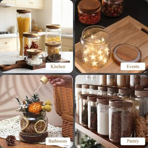 Eco-Friendly Glass <b>Storage</b> <b>Jars</b> with Lids Wholesale <b>Kitchen</b> Food Container Set <b>for</b> Spices and Food <b>Storage</b> - Product Image 4