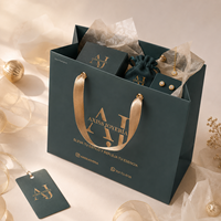 Sacs en papier de luxe personnalisés avec logo en feuille d'or pour bijoux, vêtements, emballages cadeaux, sacs de shopping en carton avec poignée en ruban