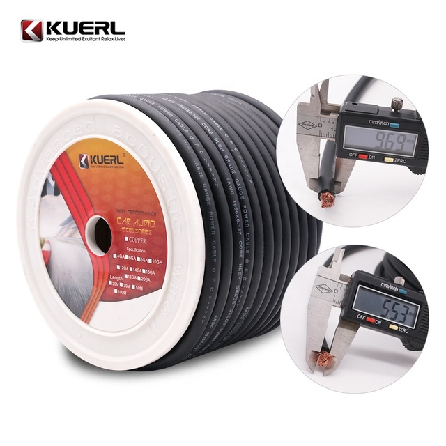 China New Speaker Refit Cable Electrical 4/6/8/10GA  Pure Copper PVC Car Audio Power Cable Wire