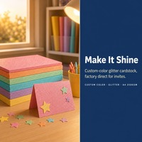 Papier cartonné pailleté couleur personnalisée A4 250 g/m² pour invitations, directement de l'usine