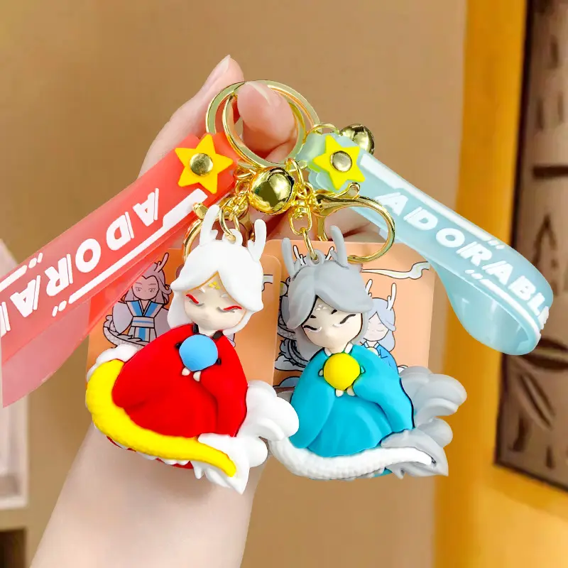 Mới ban đầu Dragon Ball Keychain cao su đồng xu chủ với Rồng ngoại vi trò chơi búp bê nút chìa khóa