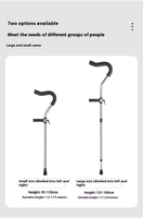 Béquille médicale légère pour personnes âgées et handicapées, nouvelle béquille double pour la marche et la récupération après fracture