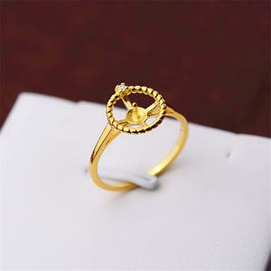 Bague ajustable en argent S925, ouverture circulaire de 8-9 mm, support d'accessoires DIY de 6 mm pour la fabrication de bijoux, bague pour femme en perle - Product Image 5