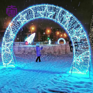 Custom <b>Outdoor</b> Christmas Arch Lights IP65 Waterproof Customizable Size <b>Lighting</b> Style <b>for</b> Malls Parks Hotels Holiday Projects - Product Image 6