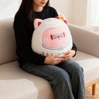 Oreiller en peluche personnalisé CE ASTM OEM ODM en forme d'œuf Kawaii, jouet en peluche doux pour enfants, oreiller à câliner, poupée Daruma en peluche