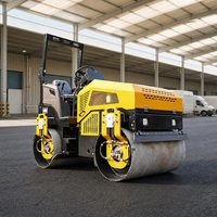 Compacteur routier vibrant à double tambour de 2 tonnes avec cabine fermée pour travaux sur ponts