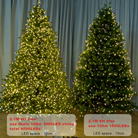 Stabile LED-Lichterkette mit Blinkfunktion, grüner Kupferdraht, 1000/2000/3000/6000 LEDs für Weihnachtsbaum und Party