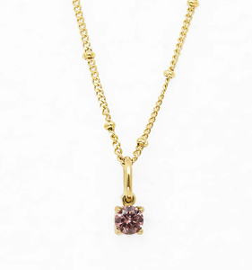 Collar de diamantes de piedra natal, collar de Mes de personalidad de Plata de Ley 925, regalo de joyería Roja de Granada a juego Simple - Product Image 4