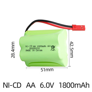 RC Car RC Truck Reemplazo 6V 6,0 mAH Paquete <span class=keywords><strong>de</strong></span> batería Batería recargable AA 1800 V mAH Ni-cd Batería - Product Image 3