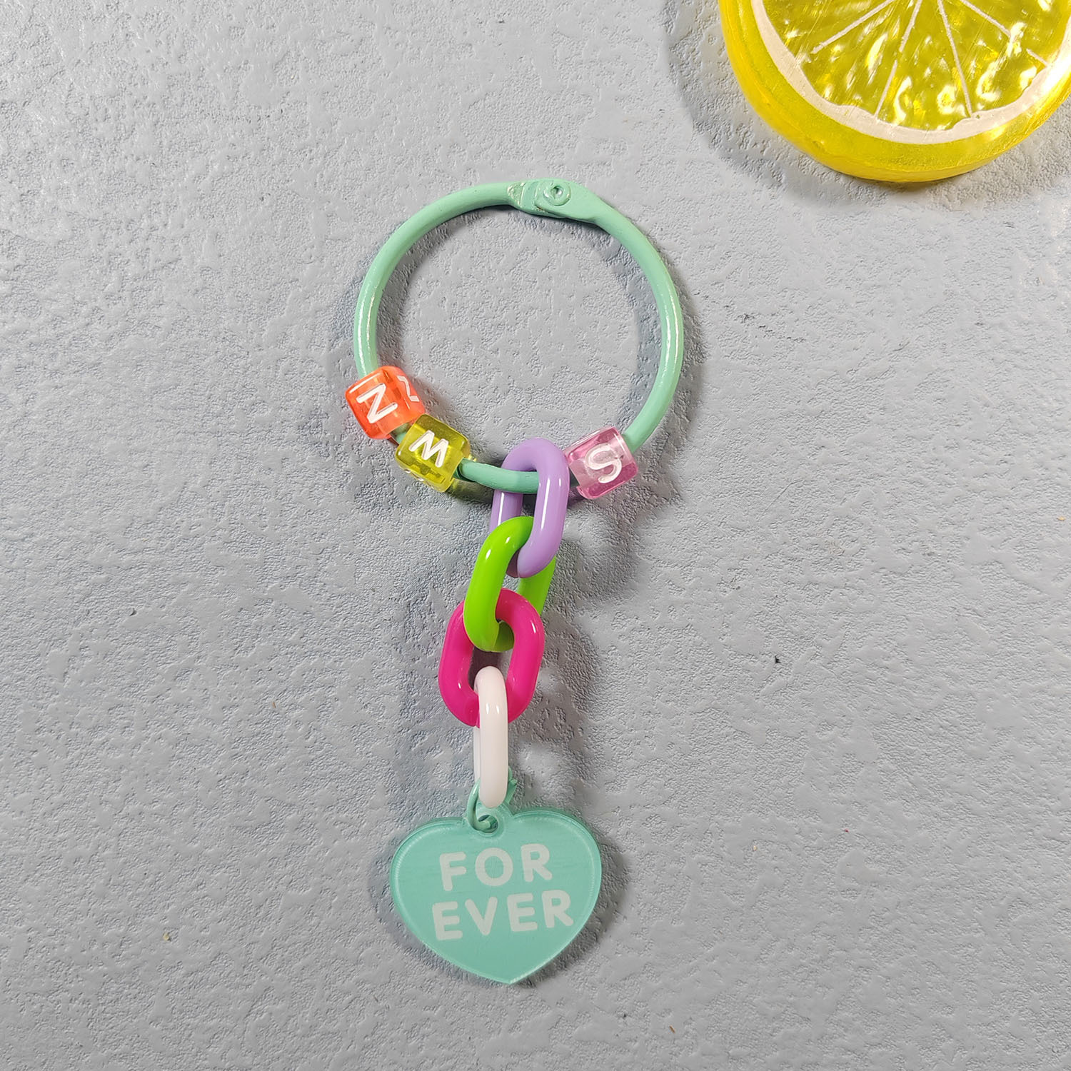 Mint green-love brand pendant
