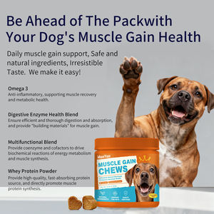 Köpekler için Kas Geliştirici Yüksek Protein Tabletleri - Enerji ve Kas İyileşmesi için Vitamin AED3B12 Kolostrum Takviyesi Evcil Hayvan Takviyeleri - Product Image 1