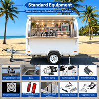 Etodevice 8.2ft Nouvelles remorques alimentaires entièrement équipées, camion de restauration rapide, chariot de restauration rapide, cuisine mobile, camion de pizza à vendre