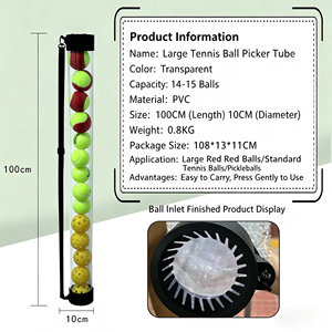 Outil et dispositif de ramassage de balles en matériau <span class=keywords><strong>PC</strong></span>, taille 100x10cm, pour pickleball, tennis, padel - Product Image 6