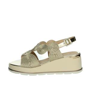 Sandalias de Plataforma Metálicas Plateadas para Mujer, Modelo K 11002, de Keys, para Verano - Product Image 1