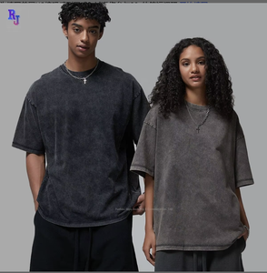T-shirt FLOWORA personnalisé 100 % coton, coupe décontractée, épaules tombantes, tissu épais, coupe ample, t-shirt vierge grande taille pour hommes - Product Image 5