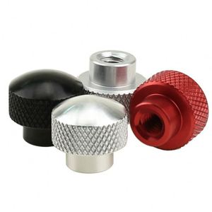 Laser Machined Aluminum & Stainless Steel Knurled Stud Clamping Turn Knob <b>Screw</b> Nut - Product Image 4