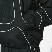 Ensemble de survêtement en nylon réfléchissant personnalisé BINBEIER, noir, ample, décontracté, coupe-vent, pantalon de survêtement pour hommes