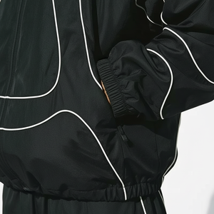 BINBEIER <span class=keywords><strong>Tuta</strong></span> Sportiva Personalizzata con Strisce Riflettenti in Nylon, Set Nero Casual Oversize con Giacca Antivento e Pantaloni per <span class=keywords><strong>Uomo</strong></span> - Product Image 3
