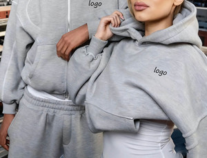 Conjunto de Moletom Oversized com Logo Personalizado, Moletom Casual Masculino em French Terry, Calças Flare Largas e Hoodie - Product Image 2