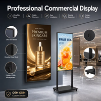 Layar Digital Signage 65 Inci FHD IPS LCD AG Anti-Glare Android Cloud CMS WiFi USB Playback untuk Retail Hotel Restoran