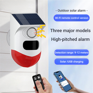 Năng lượng mặt trời & usb-sạc ngoài trời cao-pitched hệ thống báo động với wifi âm thanh & ánh sáng luận viên cơ thể con người cảm biến hồng ngoại - Product Image 2