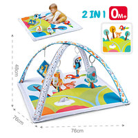 Tapis de sport pliable en plastique souple pour bébé avec jouets pour animaux suspendus tapis d'activité de style sportif pour le temps du ventre du nourrisson