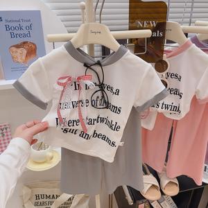 Nouvel ensemble d'été pour les <span class=keywords><strong>filles</strong></span>, haut en dentelle tendance pour enfants et pantalon large, tenue d'été deux pièces pour les <span class=keywords><strong>filles</strong></span>. - Product Image 4