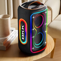 Enceinte portable BKK / OEM 80W IPX5 avec microphone intégré, longue autonomie de batterie, lumière LED RGB pour Boombox extérieur