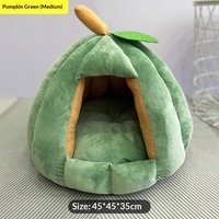 Lit pour animaux de compagnie PAIPET en forme de citrouille, caché, chaud pour l'hiver, fermé, épaissi, en velours de lapin, pour chats et chiens