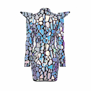 Mini abito da festa maniche lunghe Space Mermaid Unicorn abiti formali - Product Image 6