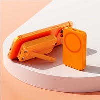 Mini batterie externe magnétique Magsafered Factory 10000mAh Mag 15W Chargeur sans fil rapide et sécurisé Support portable et porte-cartes Batterie externe