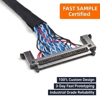 Fabrik-Großhandel Maßgefertigtes LVDS-Kabel 20 30 40 50 51 60 Pin Anschluss für LCD LED Laptop Panel Display Bildschirm