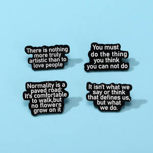 Yini Fabrikant Op Maat Gemaakte Kunst Zinklegering Emaille Pinnen-Inspirerende Citaatbadges Met Meerdere Motiverende Uitspraken - Product Image 1
