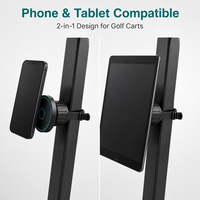 Support magnétique pour téléphone de voiturette de golf OEM ODM avec logo personnalisé, rotation à 360°, matériau ABS flexible, sangle universelle compatible avec les poteaux carrés