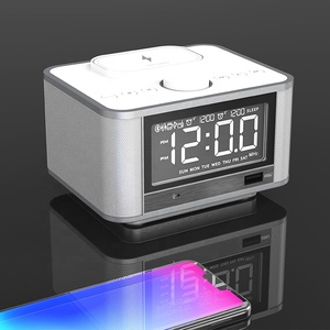 FM Radio Qi <strong>Wireless</strong> Phone Charging <strong>Alarm</strong> <strong>Clock</strong> BT Speaker with LED <strong>Display</strong> Dual <strong>Alarm</strong> <strong>Digital</strong> Desktop Table <strong>Clock</strong> Hotel - Product Image 3