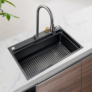 Thép không gỉ hiện đại bồn rửa nhà bếp chức năng với các phụ kiện bồn rửa nhà bếp Bát đơn một Bộ bồn rửa nhà bếp - Product Image 4