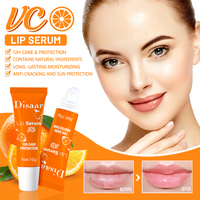 Diabaar Serum bibir Spf 45, Serum bibir buah oranye dengan ekstrak Vitamin Anti retak dan pelindung matahari, pabrik Perawatan Bibir