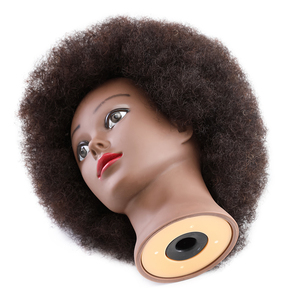 Tête d'entraînement <span class=keywords><strong>coiffure</strong></span> africaine perruque tête <span class=keywords><strong>modèle</strong></span> cheveux bouclés <span class=keywords><strong>modèle</strong></span> salon <span class=keywords><strong>de</strong></span> <span class=keywords><strong>coiffure</strong></span> enseignement affichage - Product Image 2
