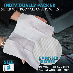 Lingettes de Douche OEM ODM, Lingettes de Bain, Lingettes Humides Nettoyantes Individuelles pour le Corps, les Mains, le <span class=keywords><strong>Visage</strong></span>, Femmes, Adultes, Hommes, Emballées Individuellement - Product Image 2