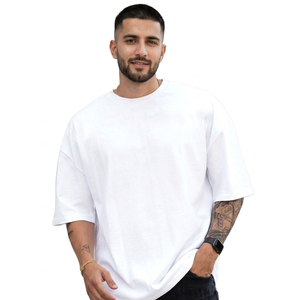 Wholesale Oversized <b>Tshirt</b> Cheap Blank Tee Men's T Shirt Custom Plain Short Sleeve <b>White</b> <b>Tshirt</b> for Men - Product Image 1