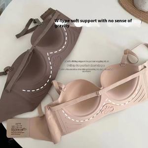 Reggiseno Push-Up senza spalline <span class=keywords><strong>mezza</strong></span> <span class=keywords><strong>coppa</strong></span> in gelatina senza spalline speciale tazza fissa integrata per lo stile piccolo petto senza montatura - Product Image 2