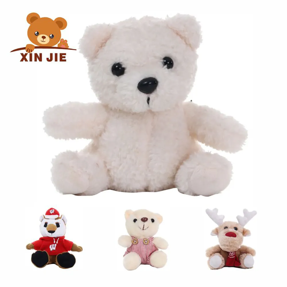 Oso de peluche de Navidad blanco y rosa para graduación, juguete de felpa suave de tamaño grande, oso de peluche negro de tamaño humano, venta al por mayor a granel