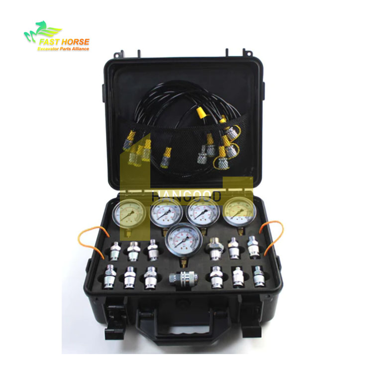thumbnail image 2 of Mua SINOCMP Hydraulic Test Kit 5 Pressure Gauges 3 Test Hoses 24 Couplings Hydraulic Test Gauge Kit Pressure Gauge Used For Excavators 2 Years Warranty B07wg5lgf5 2 of 11